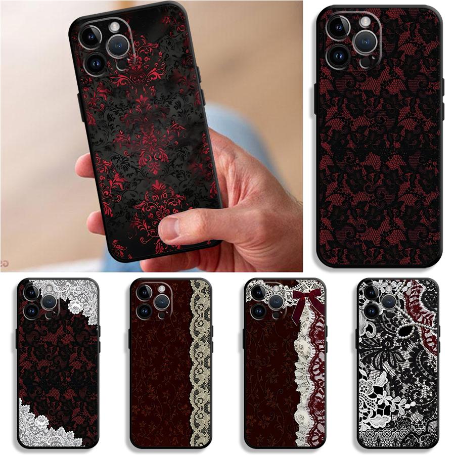 Phone Cases Xr Iphone - Black And Red Sexy Lace Phone
