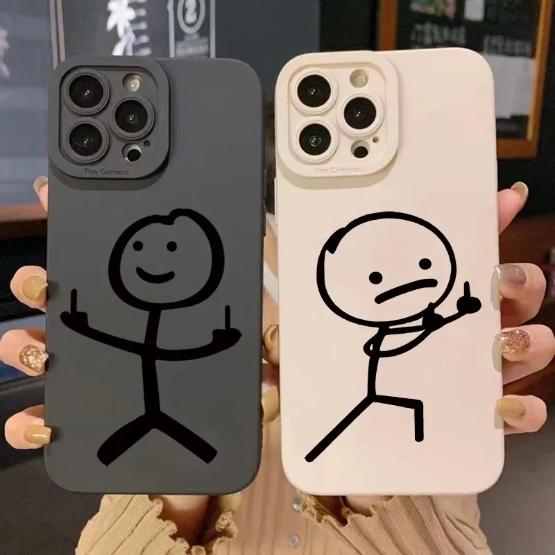 Phone Cases Xr Cute - Cute Cartoon Matchman Matte Silicone Phone