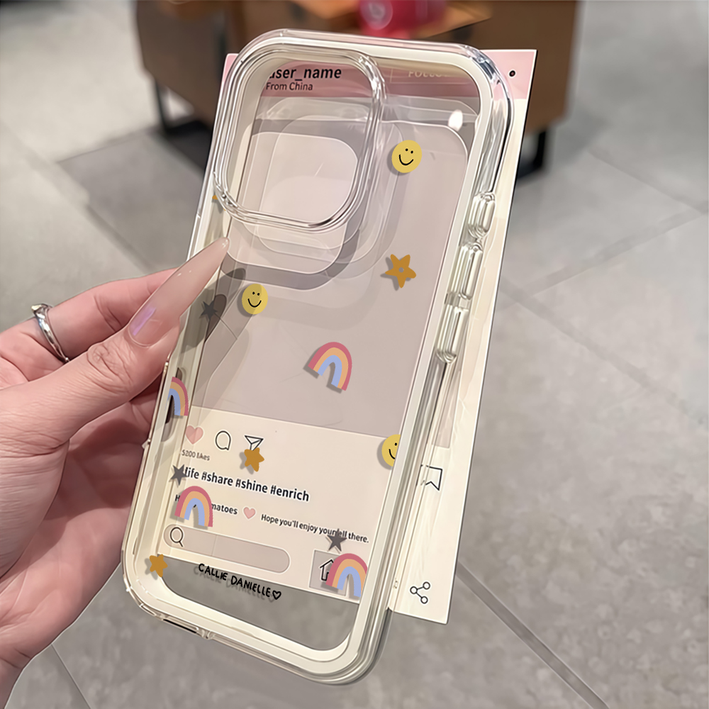 Phone Cases Xr Cute - Cute Rainbow Clear Phone Case For