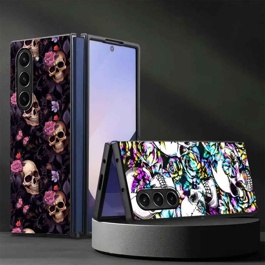 Phone Cases Z Fold 6 - Skull Art Case for Samsung Galaxy
