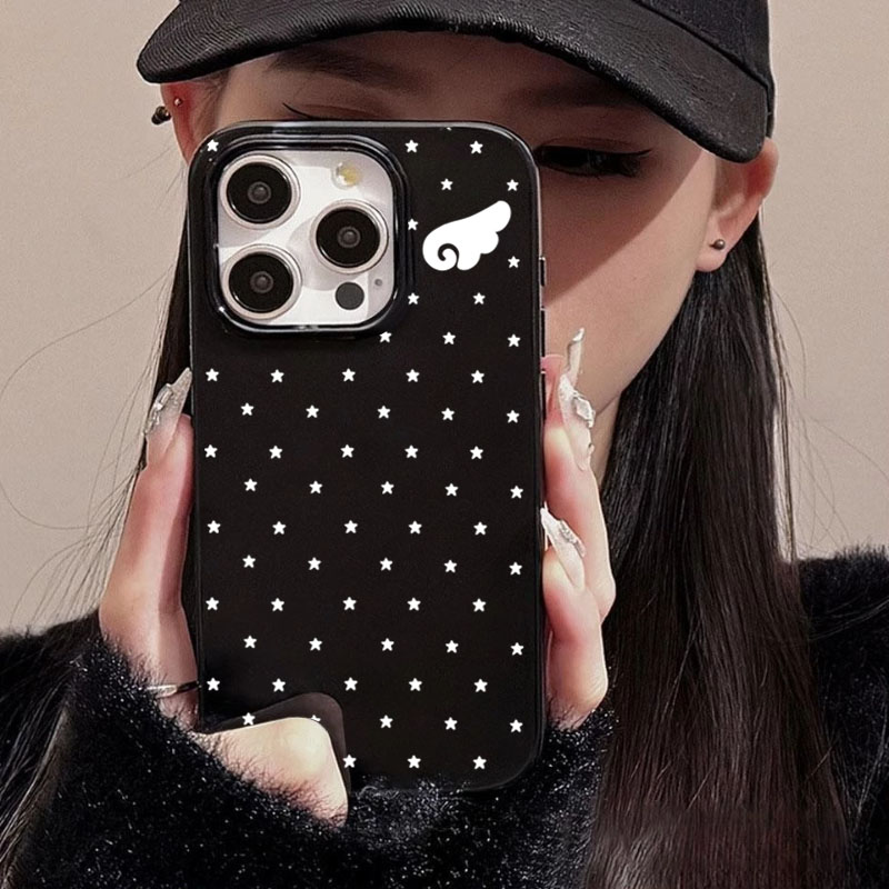 Phone Cases Xr Cute - Cute Star Angel Wings Black Side