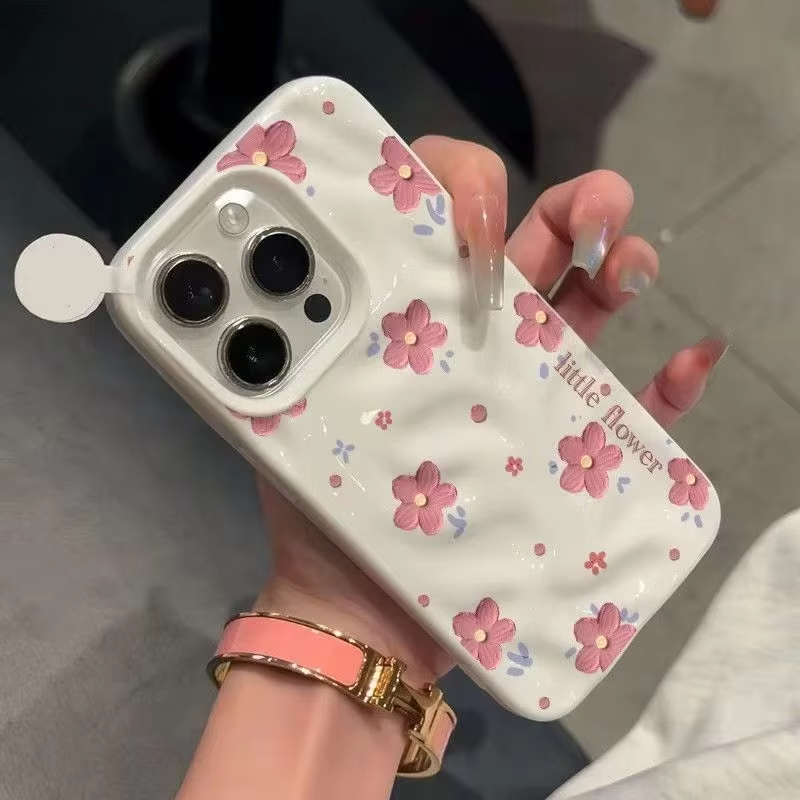 Phone Cases Pink - Korean Style Pink Little Flower Candy
