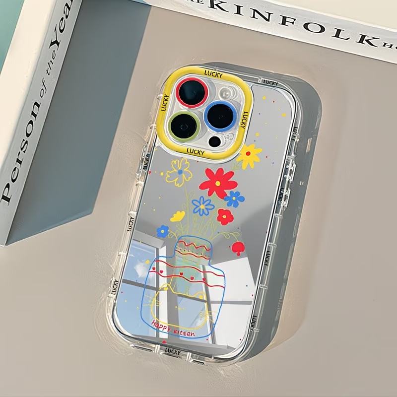 Phone Cases Xr Iphone - Summer Daisy Cat Vase Design Mirror