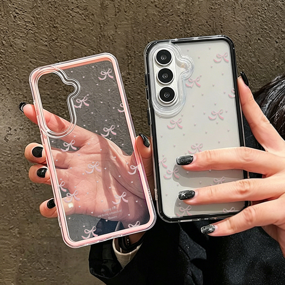 Phone Cases Pink - Cute Pink Bow Soft Phone Case