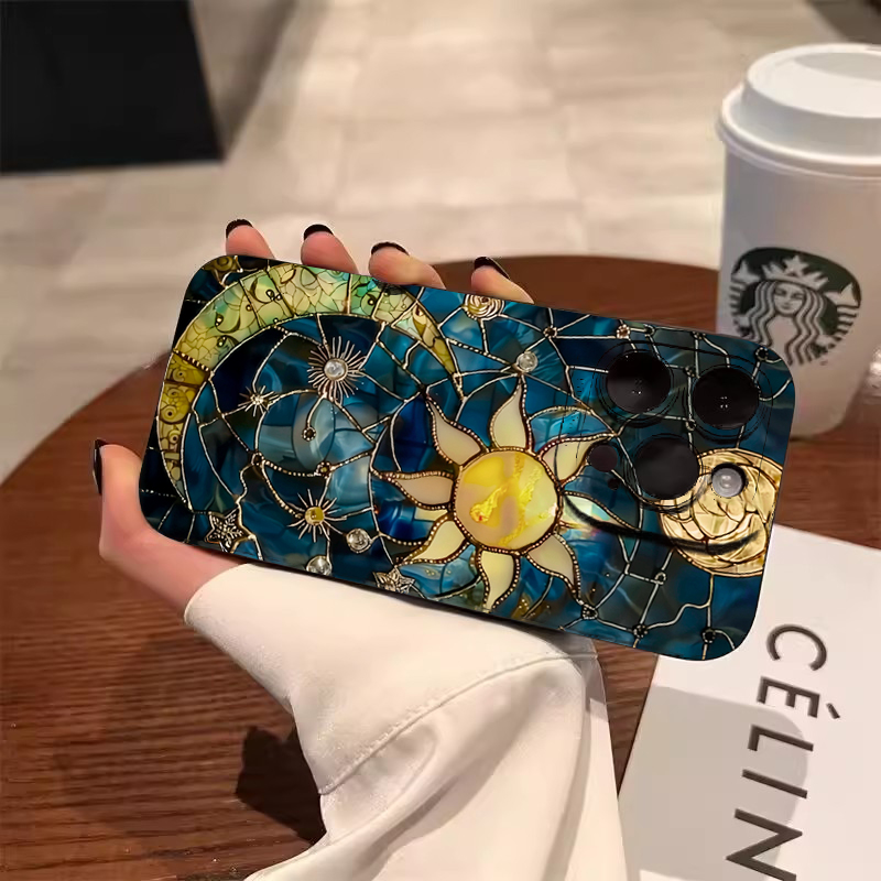 Phone Cases Aesthetic - Aesthetic Sun Moon Print Phone Case