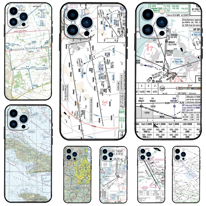 Phone Cases Aviation - Aviation Chart Accessories Airport Phone Case