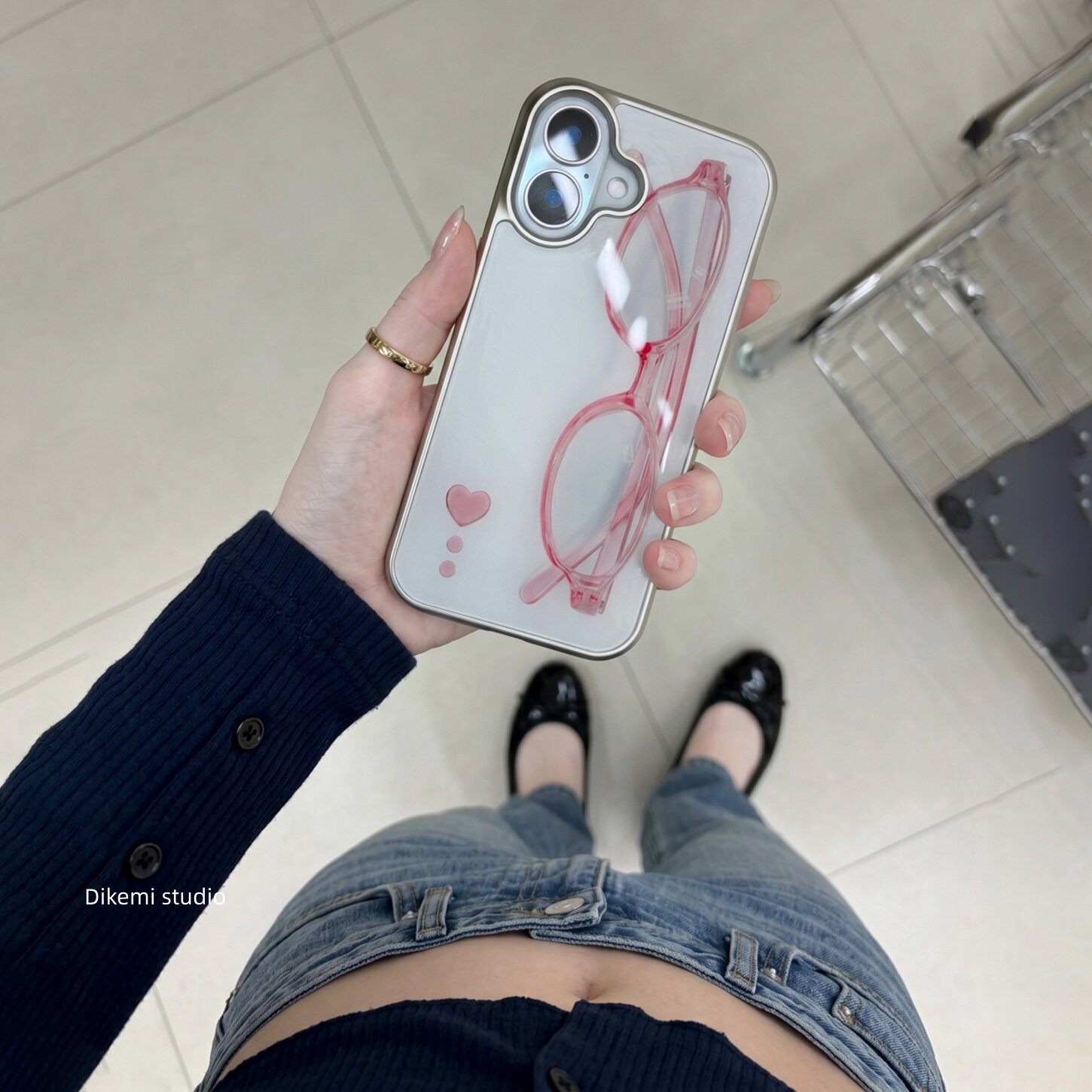 Phone Cases Xr Cute - Korean ins Girl Heart Pink Glasses
