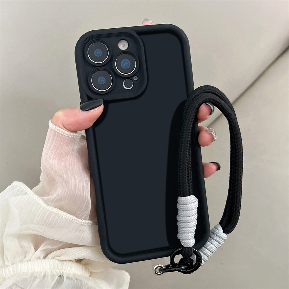 Phone Cases Aesthetic - Minimalist Aesthetic Black Phone Case For
