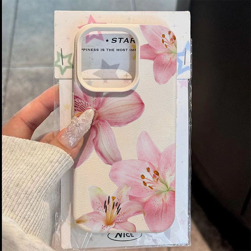 Phone Cases Pink - Pink Lily Lychee Texture Phone Case