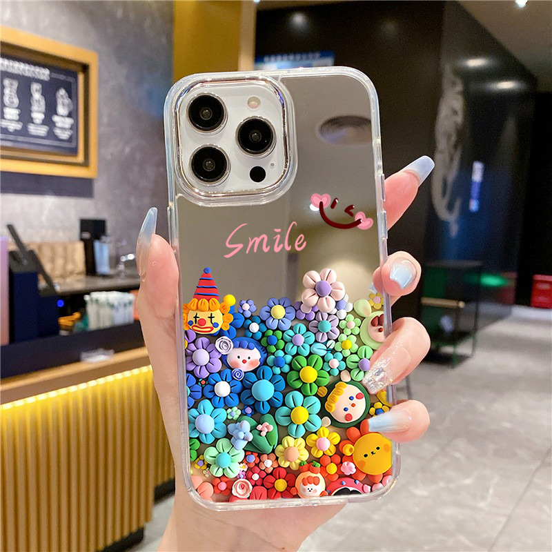 Cute Flower Makeup Mirror Phon - Phone Cases Aesthetic recension och pris