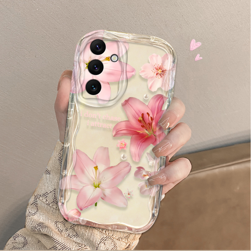 Beautiful Pink Lily Pattern Ph - Phone Cases Samsung A14 recension och pris