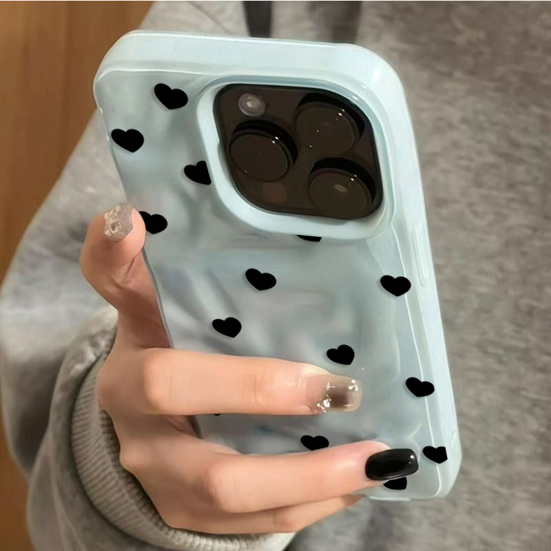 Aesthetic Cute Black Heart Sho - Phone Cases Aesthetic recension och pris