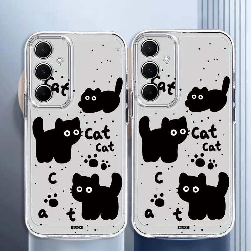 Cartoon Black Cat Art Phone Ca - Phone Cases Samsung A14 recension och pris