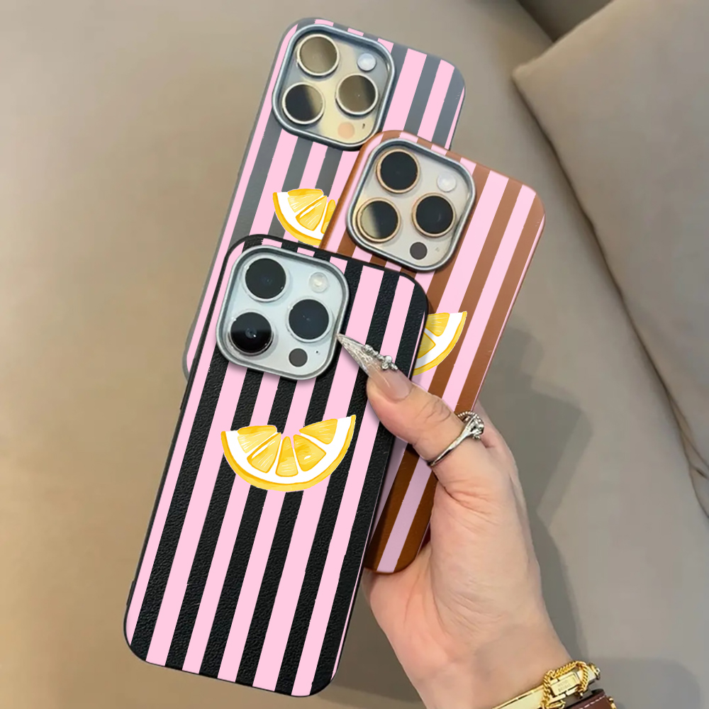 Lemon Pink Stripes Phone Case  - Phone Cases Pink recension och pris