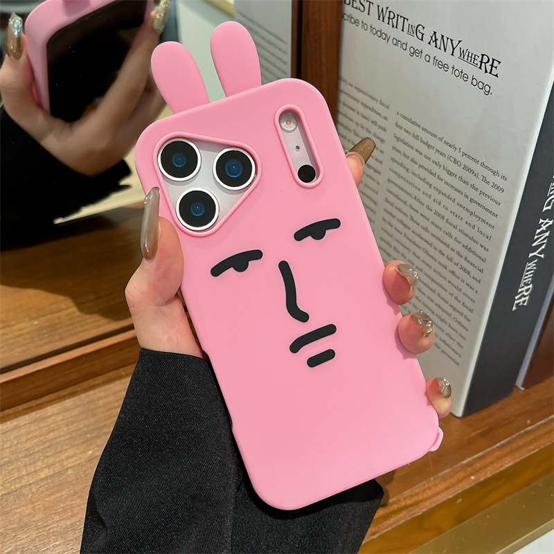 Kawaii 3D Funny Cartoon Pink E - Phone Cases Pink recension och pris