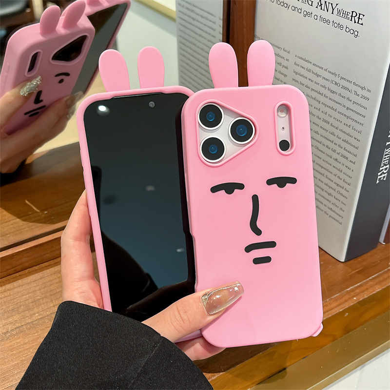 Kawaii 3D Funny Cartoon Pink E - Phone Cases Pink recension och pris