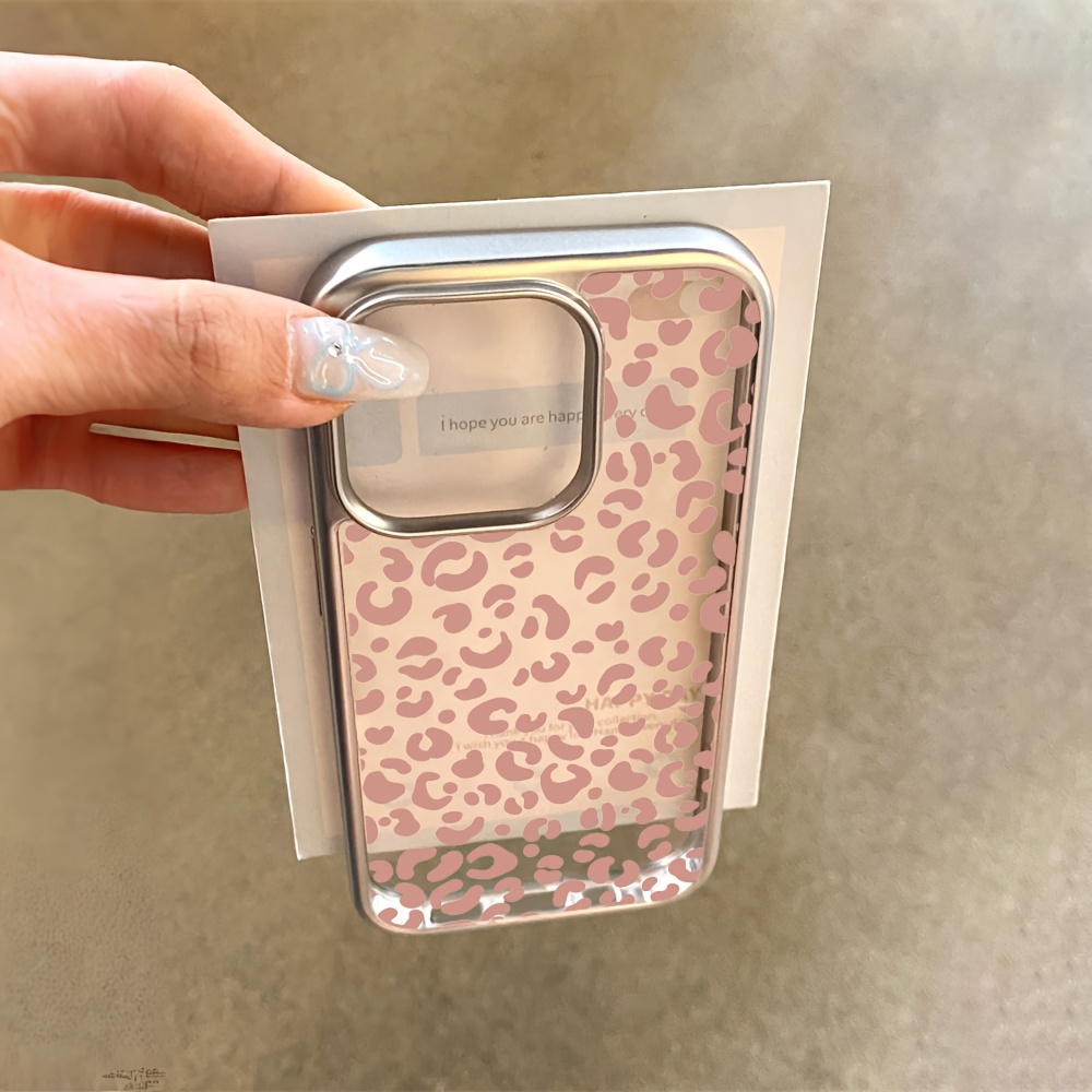 Pink Leopard Print Electroplat - Phone Cases Pink recension och pris