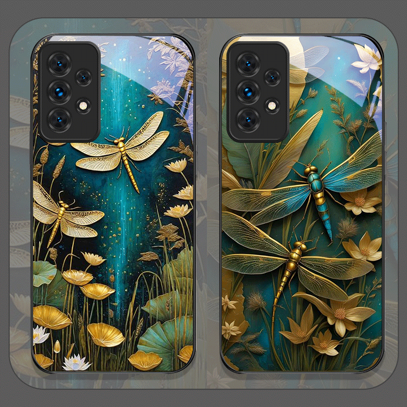 Flower Golden Dragonfly Temper - Phone Cases Samsung A14 recension och pris