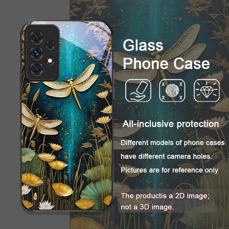 Flower Golden Dragonfly Temper - Phone Cases Samsung A14 recension och pris