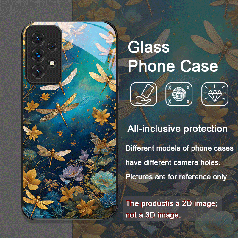 Flower Golden Dragonfly Temper - Phone Cases Samsung A14 recension och pris