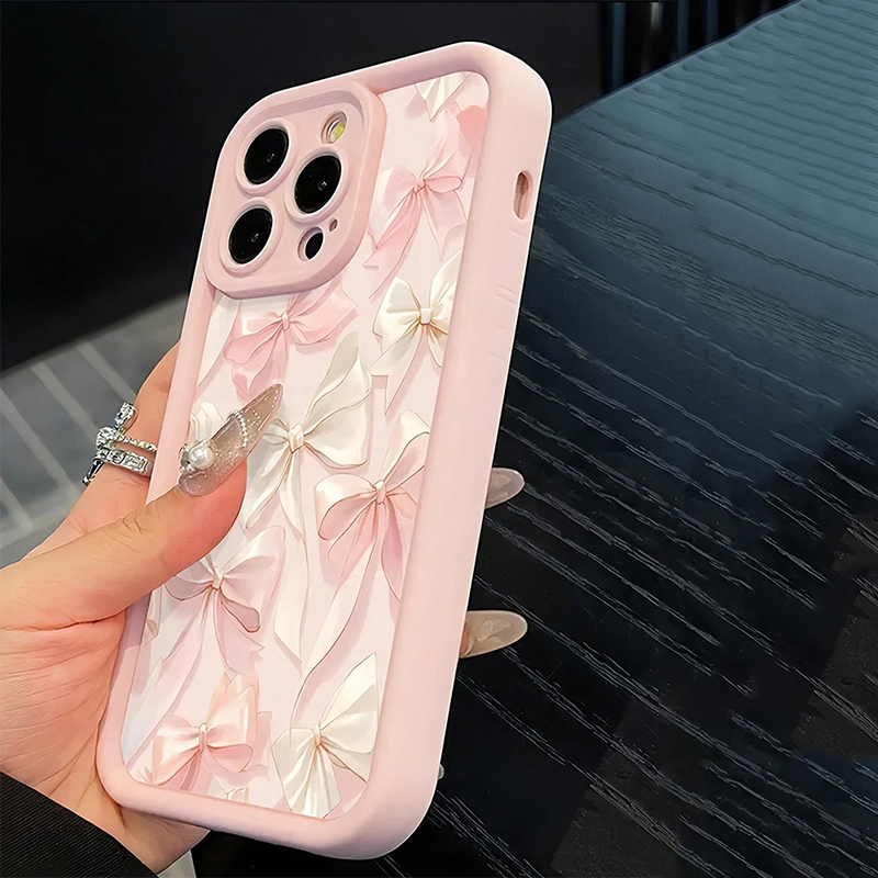 Bow-Knot Pink Bow Pattern Shoc - Phone Cases Pink recension och pris