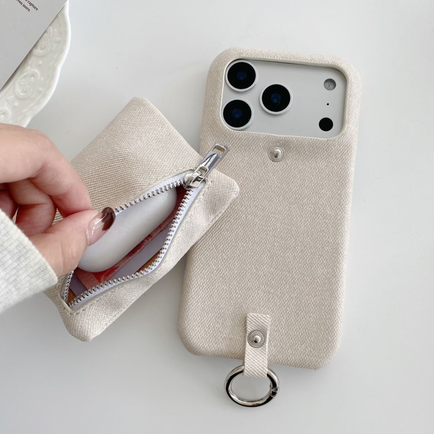 Jeans zipper money wallet card - Phone Cases With Wallet recension och pris