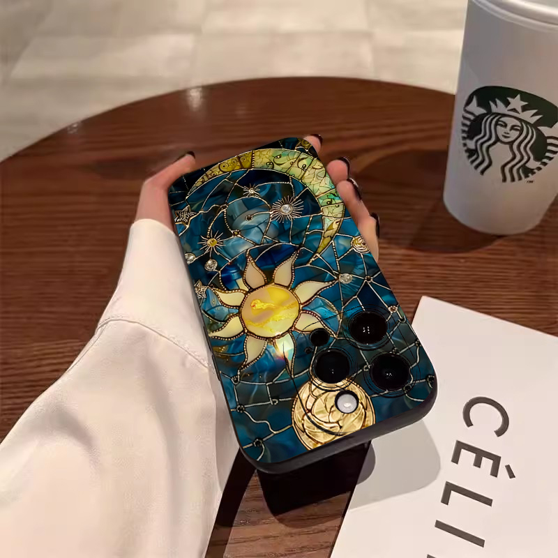 Aesthetic Sun Moon Print Phone - Phone Cases Aesthetic recension och pris