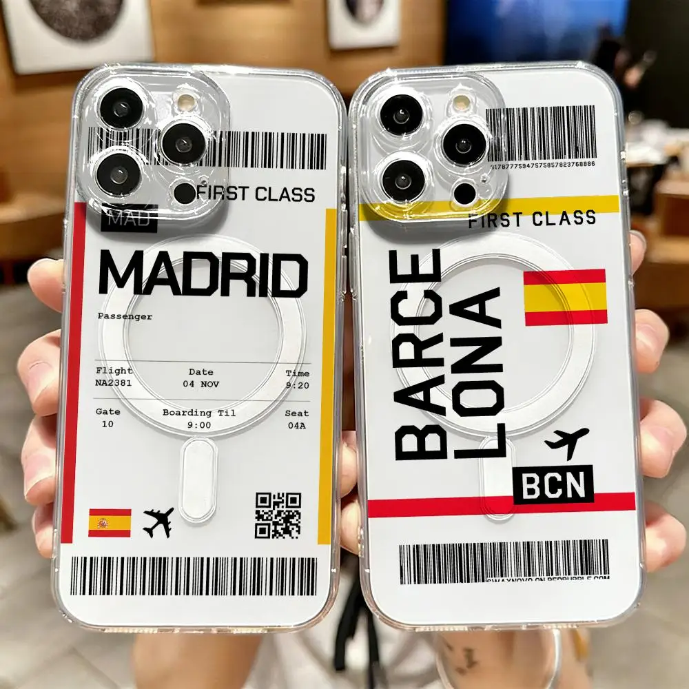 Travel Plane Ticket Spain Phon - Phone Cases Aviation recension och pris