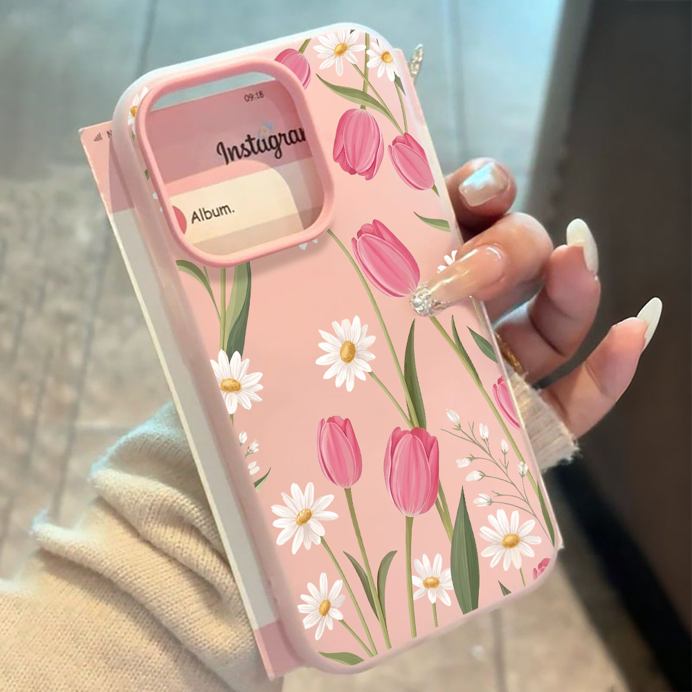 White Daisy Bumper Pink Jelly  - Phone Cases Pink recension och pris