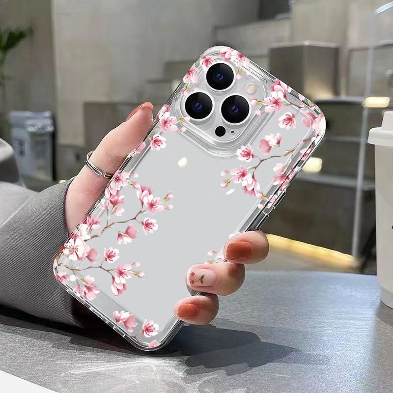 Pink Flower Design Transparent - Phone Cases Pink recension och pris