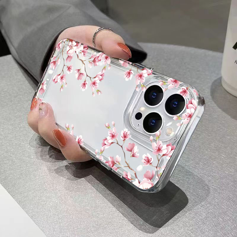 Pink Flower Design Transparent - Phone Cases Pink recension och pris