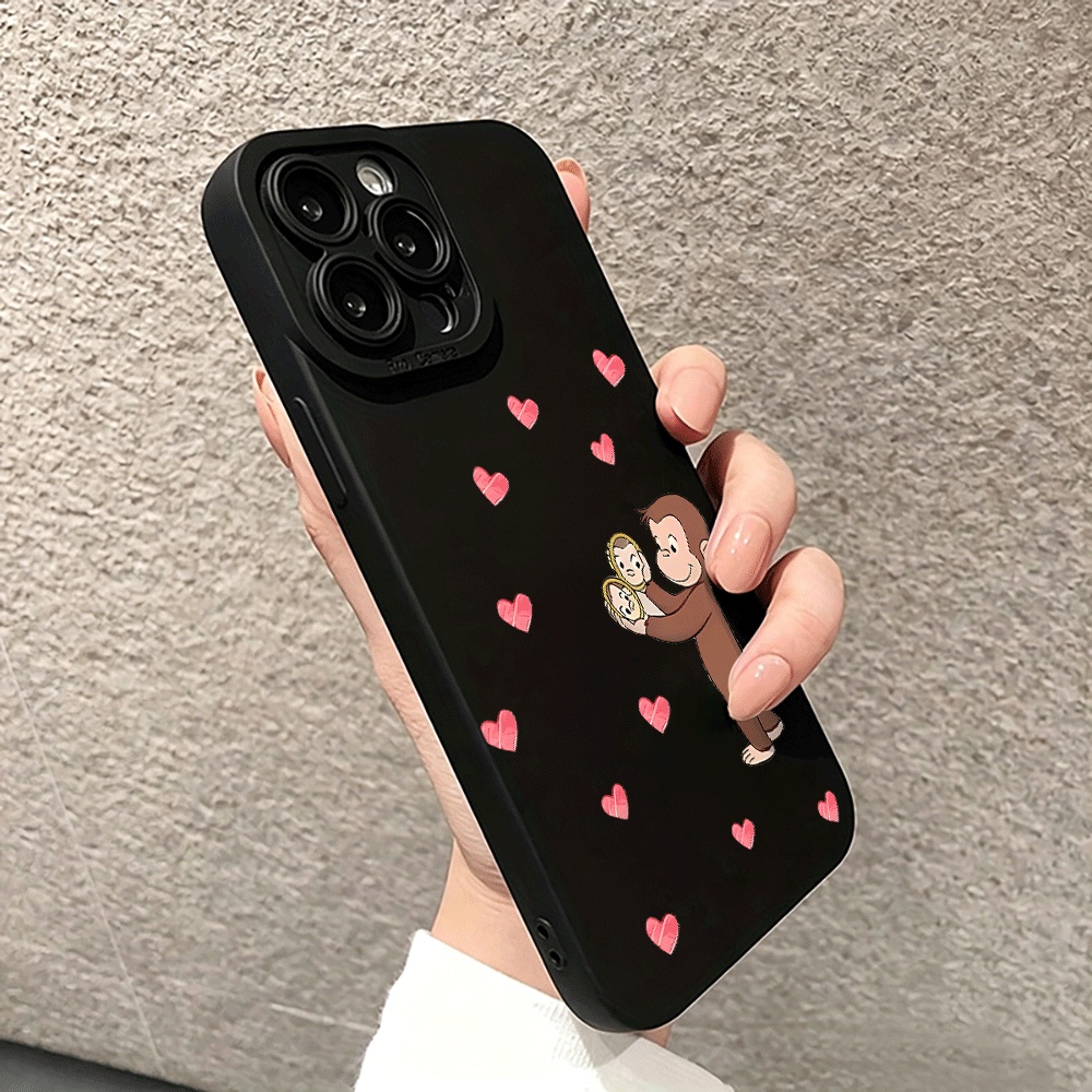 Monkey Pink Heart Phone Case f - Phone Cases Pink recension och pris