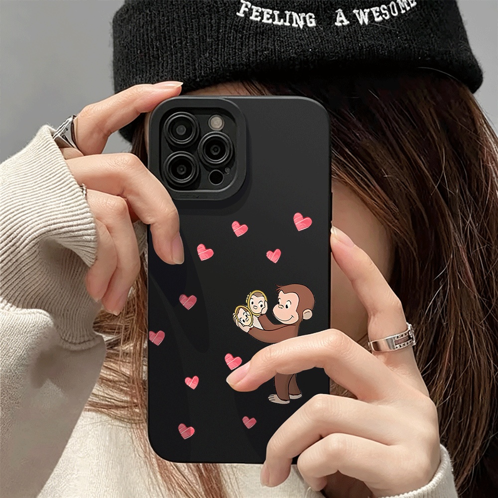 Monkey Pink Heart Phone Case f - Phone Cases Pink recension och pris