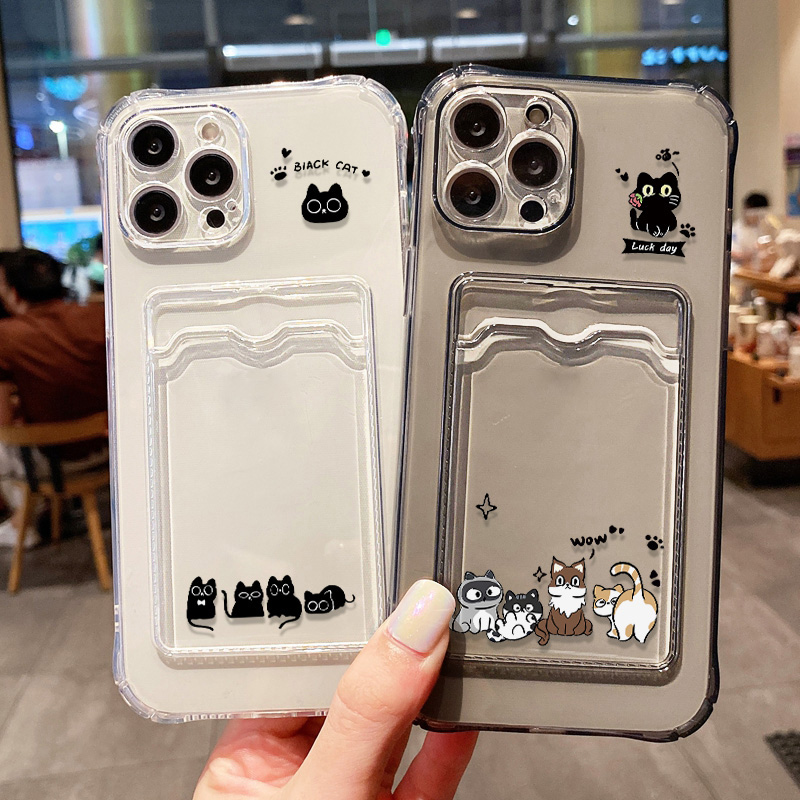 Cute Black Cat Phone Case For  - Phone Cases With Wallet recension och pris