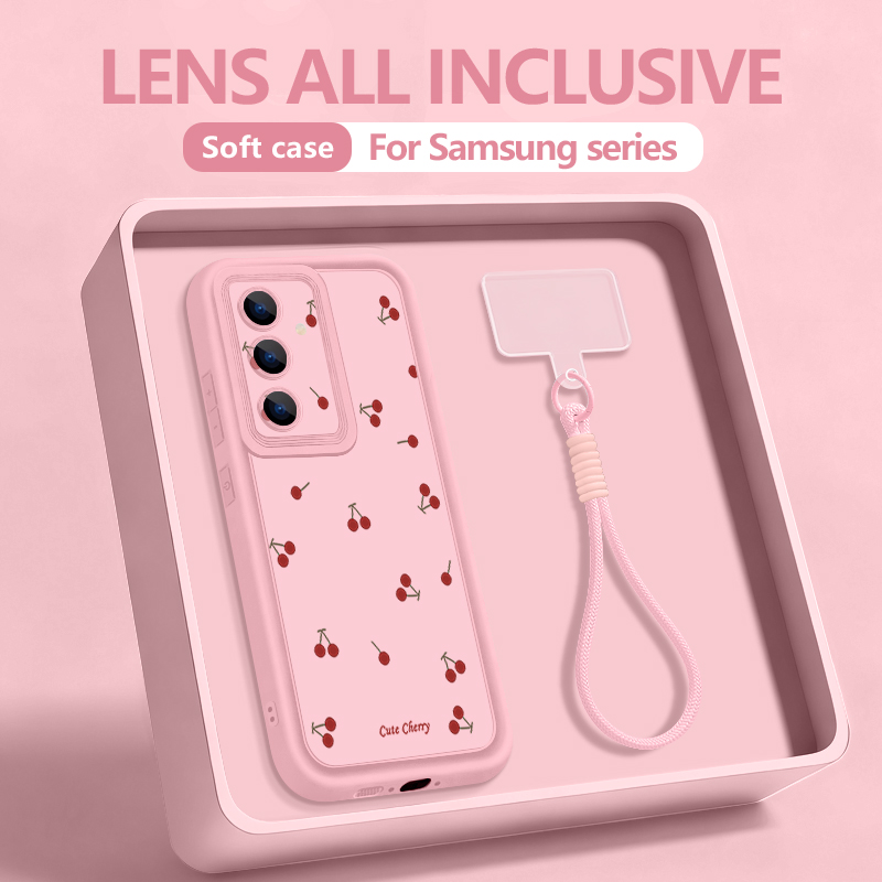 Little Cherry Pattern Lanyard  - Phone Cases Samsung S23 recension och pris