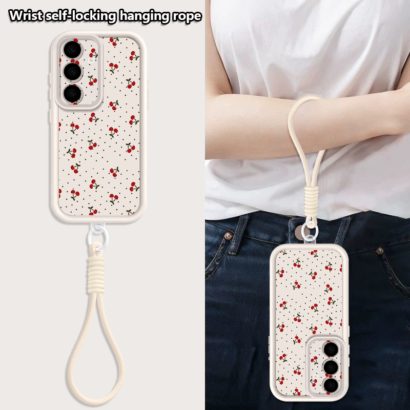 Little Cherry Pattern Lanyard  - Phone Cases Samsung S23 recension och pris