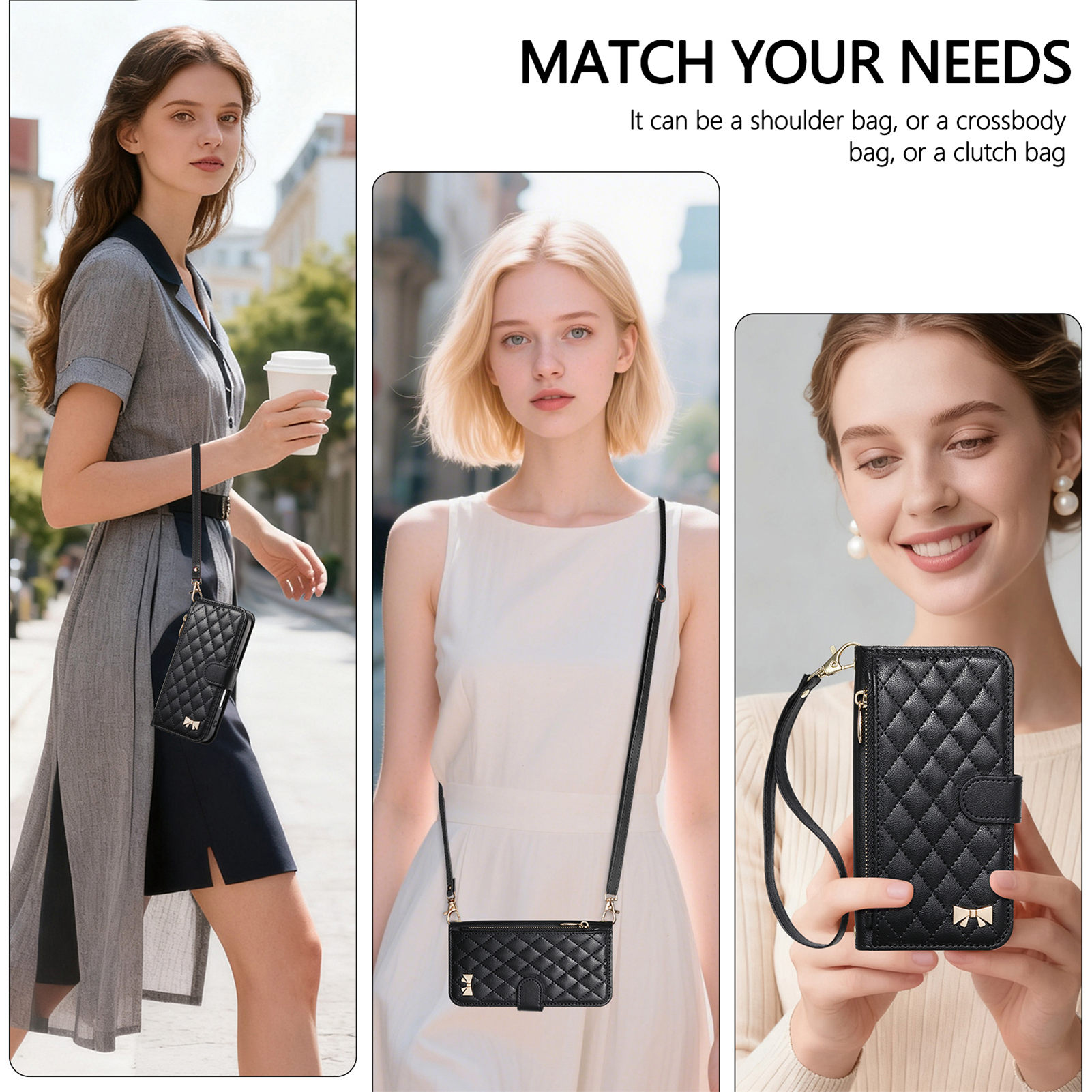 PU Leather Zipper Crossbody Fl - Phone Cases With Wallet recension och pris