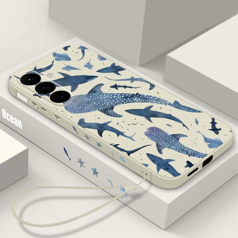 Whale Pattern Lanyard Case For - Phone Cases Samsung A14 recension och pris