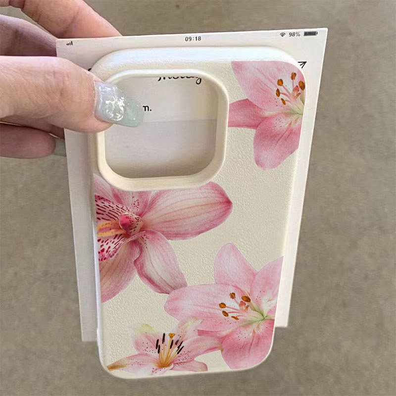 Pink Lily Lychee Texture Phone - Phone Cases Pink recension och pris