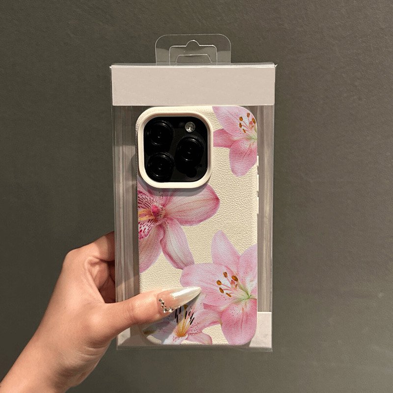 Pink Lily Lychee Texture Phone - Phone Cases Pink recension och pris